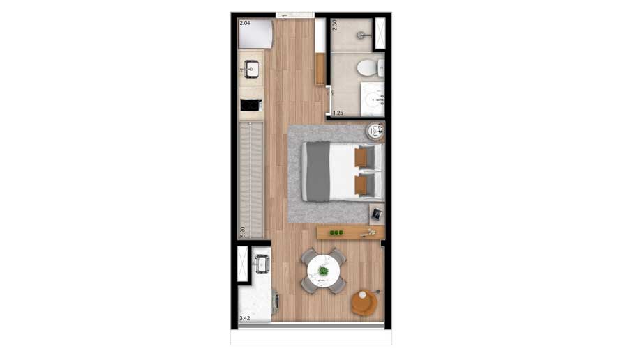 Studio de 26m² - The Collection Madalena