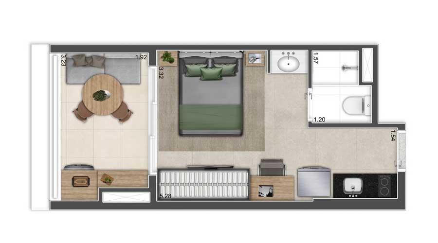 Studio de 26m² - The Collection Puq