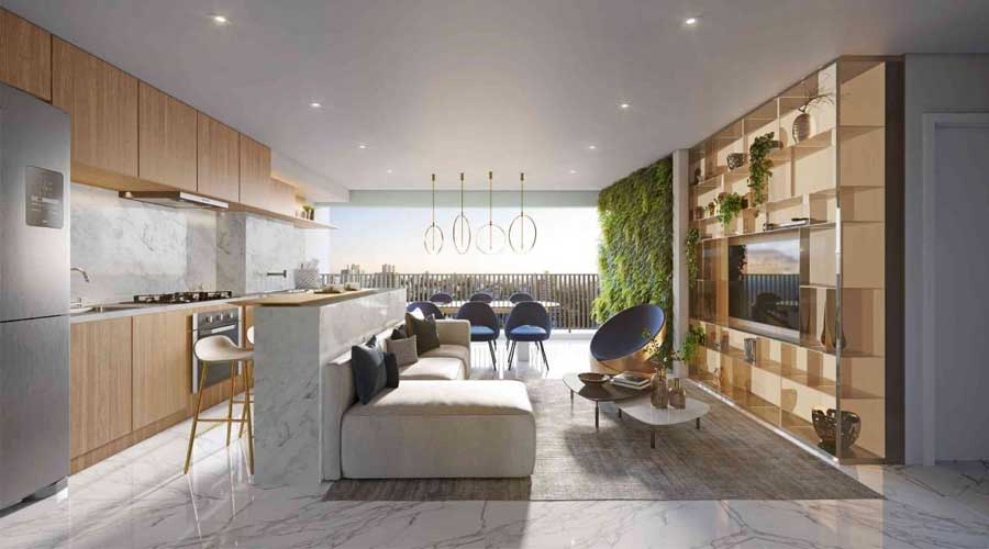 Decorado do Horizon Paraíso - 75m²