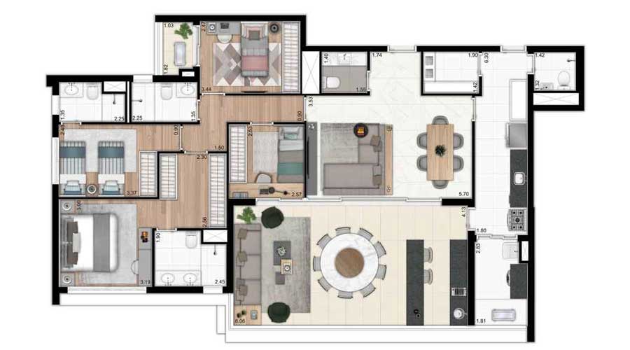Planta de 160m² - Marquez Alto do Ipiranga