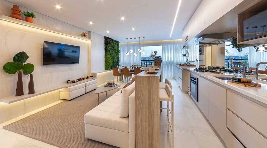 Decorado do Side Barra Funda - 74m²