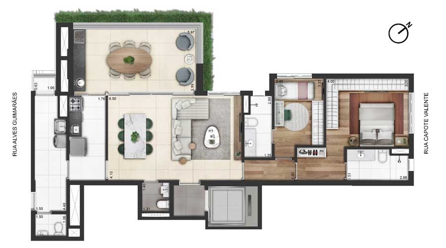 Planta de 128m² - Valen Capote Valente