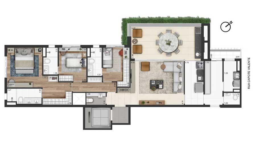 Planta de 148m² - Valen Capote Valente